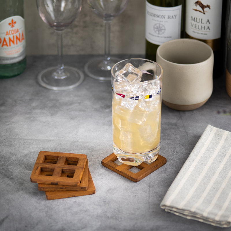 Premium Grade Teak Coaster Set