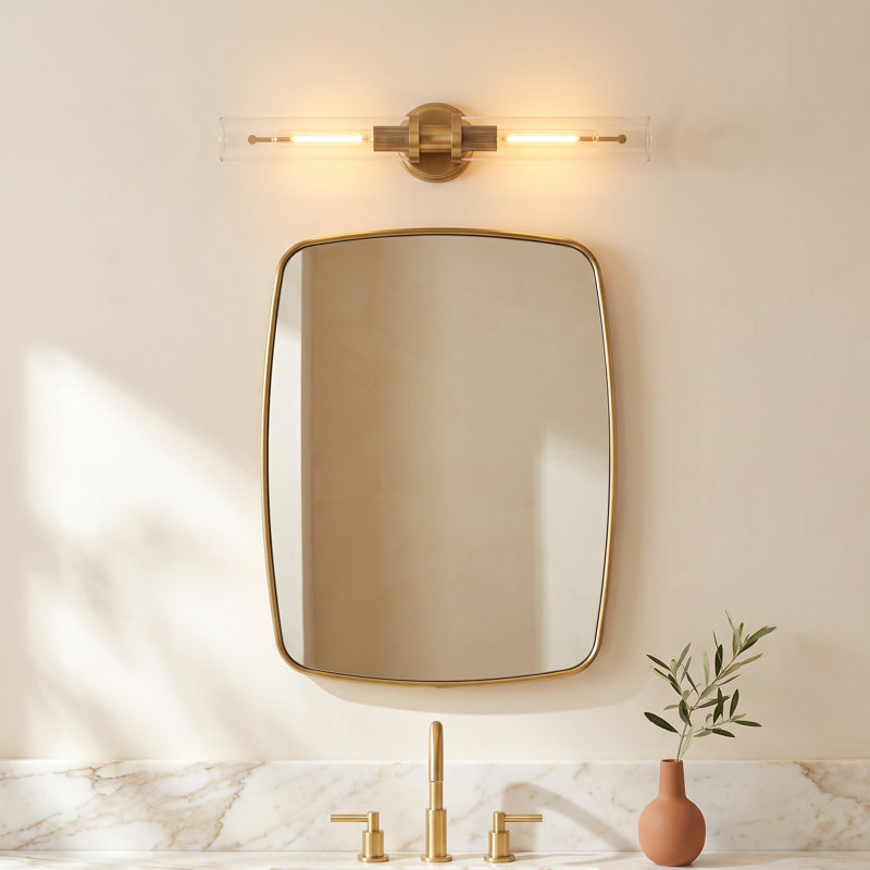 Katya 2 - Light Dimmable Bath Bar, Heritage Brass