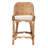 Kyle Modern Bohemian Woven Rattan Counter Stool with Cushion