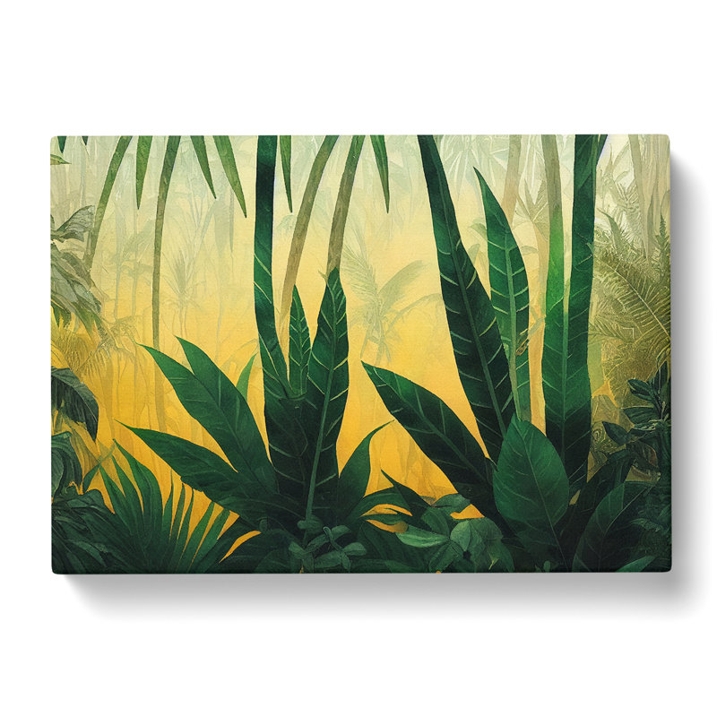 Watercolour Jungle Vol.5 - Wrapped Canvas, 35cm H x 50cm W x 3cm D