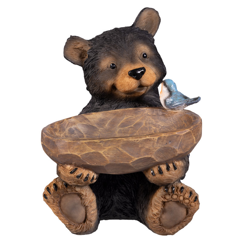 Mangeoire à oiseaux en résine Bear