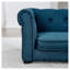 Canapé-lit surélevé de luxe pour petits et moyens chiens - Élégant canapé pour animaux de compagnie bleu avec coussin en mousse durable-1289192144