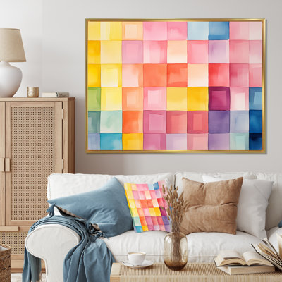 Paster Color Cubes Patterns II - Geometric Wall Art