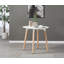 Todmorden 2 Person Dining set - a Round Plastic Dining Table with Wooden Legs and a Set of 2 Faux Leather Cushion Padded Dining Chairs for Dining Room - Modern Dining Table Set-324194656-324194660