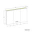 100mm W 60mm H Medicine Cabinet Mirror 5 Adjustable