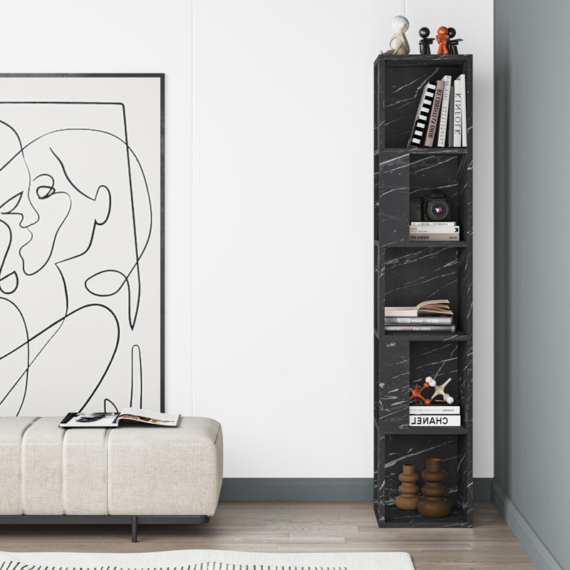 Bensonhurst Corner Bookcase Unique Design & Modern Style, Bendir