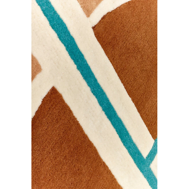 Colagem Handmade Dhurrie Wool Geometric Area Rug, Rectangle 6'7" x 9'10"