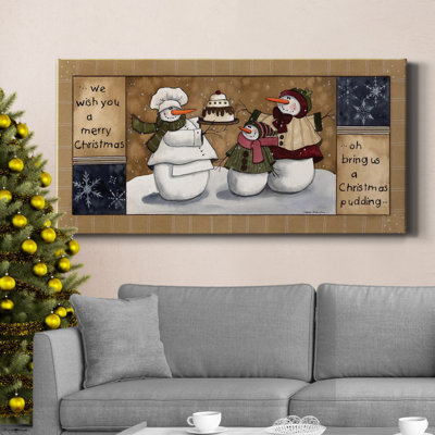 Toile tendue avec châssis de Noël, prêt à accrocher
