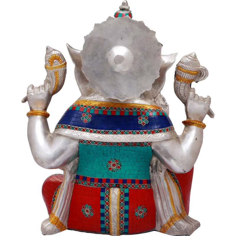 20 po Ganesha en laiton incrusté
