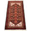One-of-a-Kind 3'3" x 6'10" 1980s Runner Wool Area Rug in Red