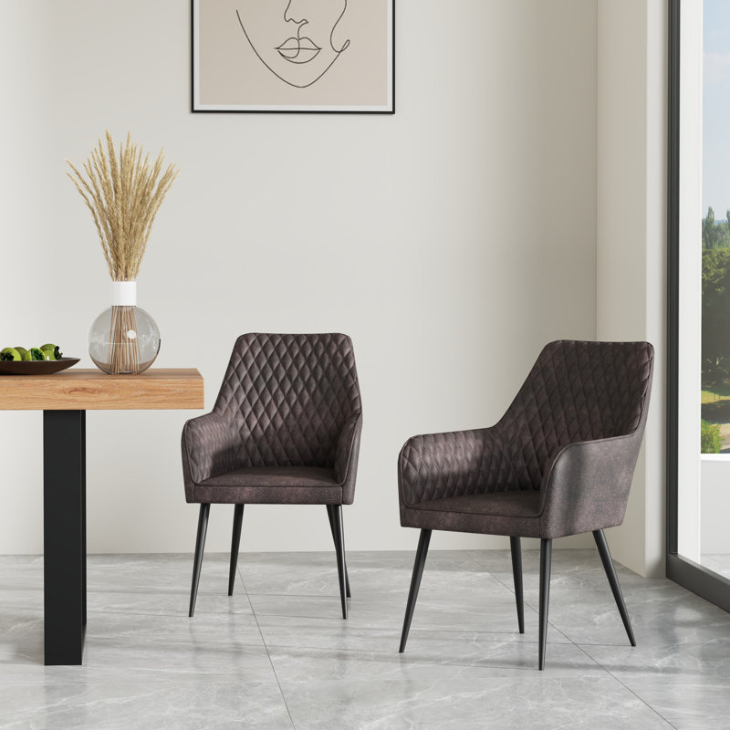 48cm H Upholstered Side Chair, Brown