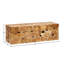Briar 55" Rectangular Natural Finished Teak Root Solid Bench