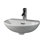 Lavabo de salle de bain mural en porcelaine vitrifiée avec trop-plein Reserva 450