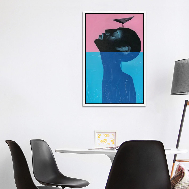 Drowning Voluntary II by VCalvento - Painting on Canvas, 66.04 cm H x 45.72 cm W, White Framed Canvas