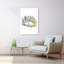 «Peaceful Floral Fox», impression de fleur de renard, art mural-1843516783