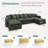 Wynter U-shaped Corduroy Modular Sectional Upholstered Storage Cloud Couch-633040952