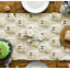 Soft Faux Fur Beige Ghost Halloween Table Runner 33x153 cm | Seasonal Plush Fall Kitchen Dining Table Decoration for Home Party Decor-135301703