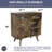 Mango Wood Storage Cabinet – 36" Fractal Burn Sideboard With Drawers