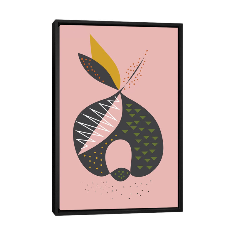 « pomme », impression sur toile tendue, H 48 po x l 32 po x P 1,5 po, Toile avec cadre noir, Pas de tapis