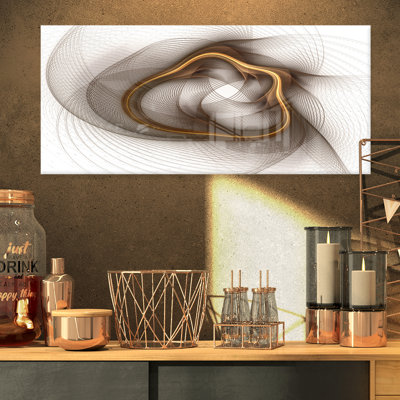 «Brown Abstract Fractal Flower», impression sans cadre sur métal