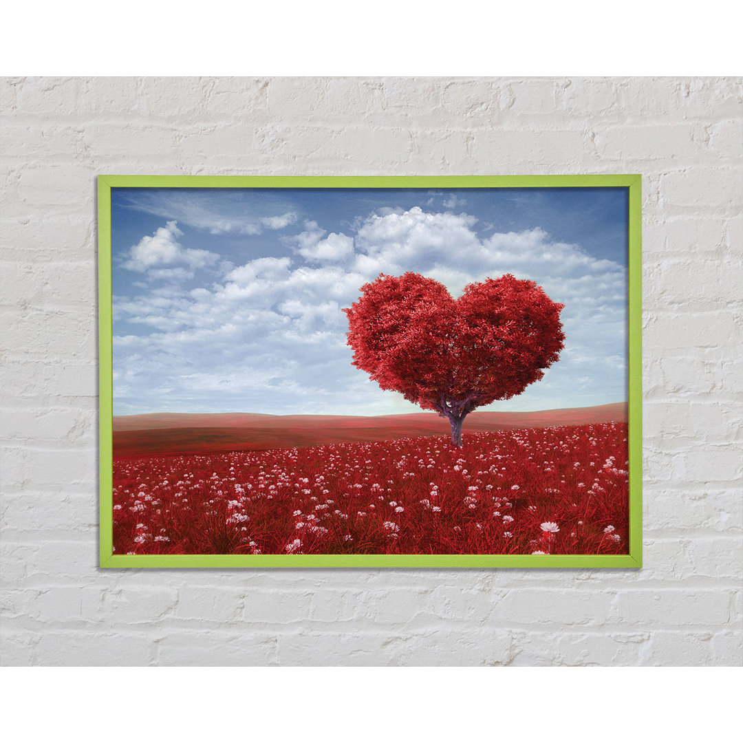 Arnoud The Red Tree Heart - Einzelner Bilderrahmen Kunstdrucke