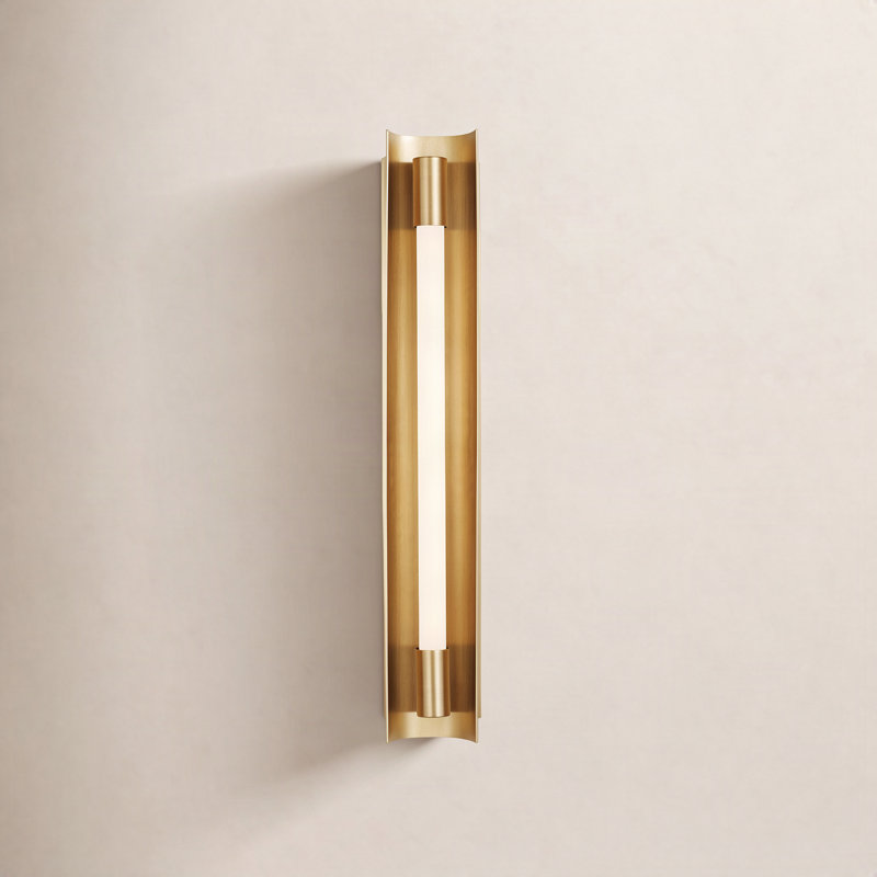 Gebhardt Fordwich 22" H Dimmable LED Bath Bar, Burnished Brass