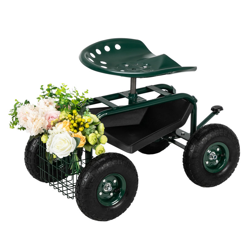 Short Handle Garden Seat Car
