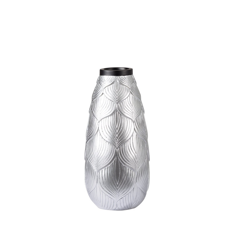 Christon Silver 35Cm Indoor / Outdoor Resin Table Vase Jar