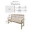 Banc à 2 places avec table encastrée Lock Garden - Bois massif pour patio rustique moderne
