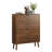 Medieval Modern Independent Shoe Cabinet, 31.5-Inch Walnut Shoe Storage Cabinet,, Fence Shoe Cabinet With 2 Flip Drawers, Suitable For Corridors And Entrances