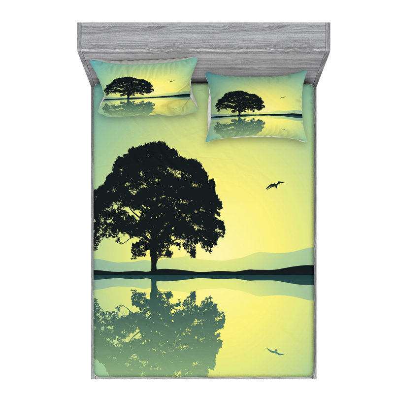 Microfiber Sheet Set, Queen Sheet Set with Fitted Sheet