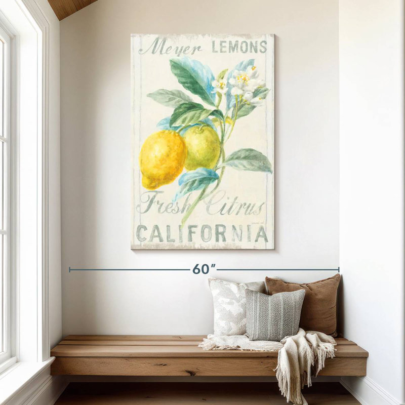Plaque murale Kema Floursack Lemon II, H 48 po x l 32 po