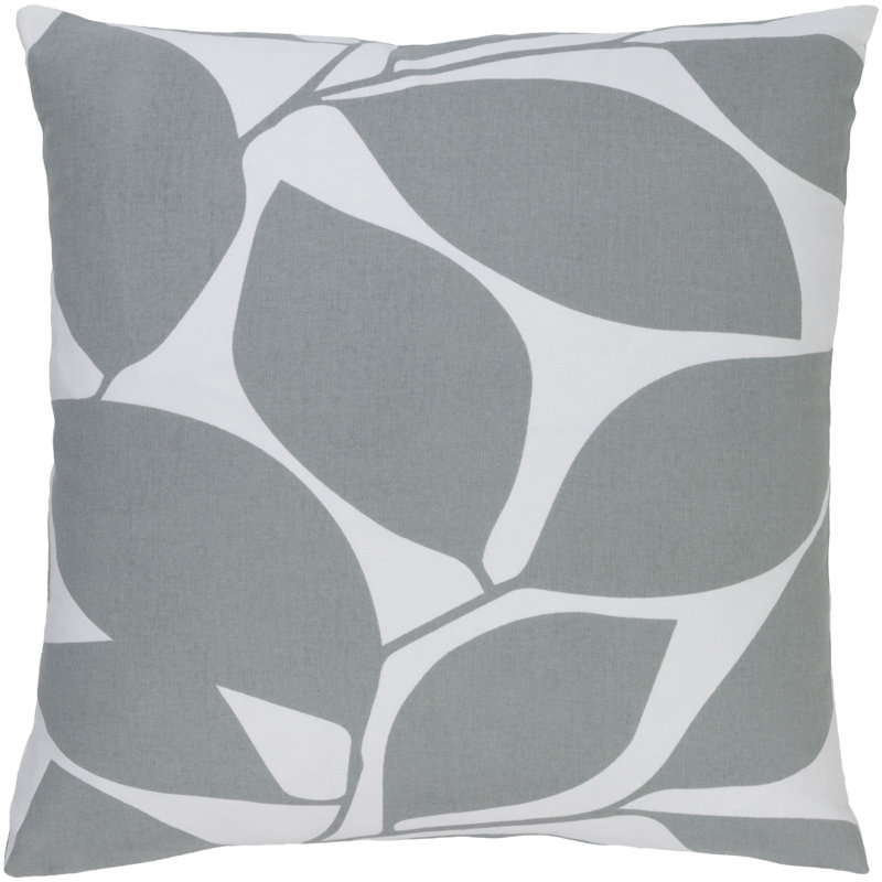 Somerset Floral Cotton Throw Pillow, Pink/Neutral, 22" H x 22" W x 0.25" D