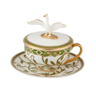 Tea Cup and Saucer with Lid