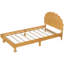 Structure de lit en noyer avec un design innovant en forme de biscuits