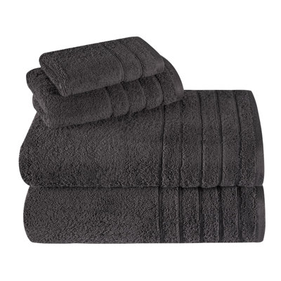 Shantae 100% Turkish Cotton Towel Set - Piece, Plush, Lightweight, and Highly Absorbent - Set of 4