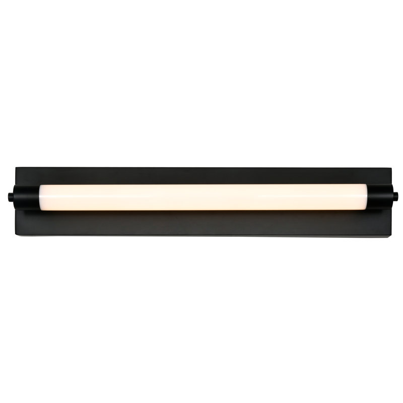 Procyon Sleek 24" Black Integrated LED Bathroom Wall Light