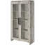 Armoire en bois d'ingénierie gris à 2 portes en bois d'ingénierie avec finition lisse pour une organisation de style bord de mer dans le salon