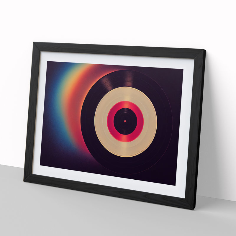Special Vinyl Record - Single Picture Frame Print, 46cm H x 64cm W, Black Frame