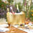 Hammered Metal Tub in Gold