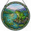 Panneau de vitrail 12 "H Frog-1458175529
