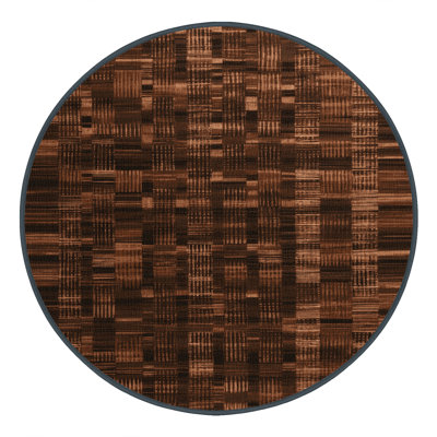 Machine Washable Botanical Brown Area Rug