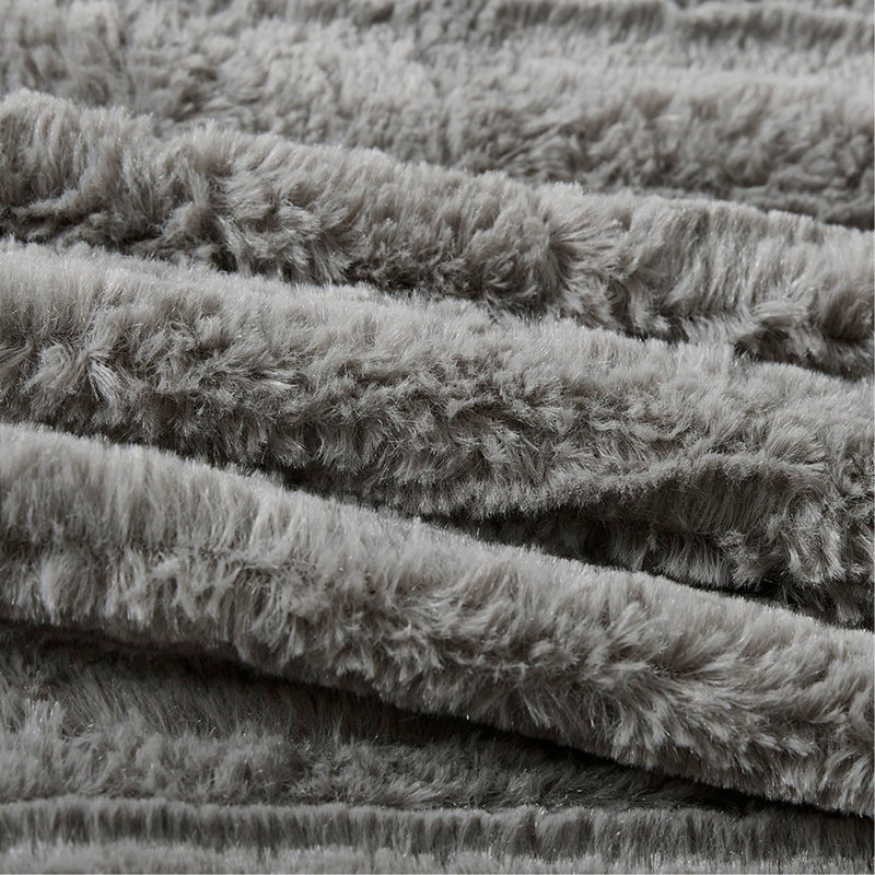 Mini ensemble d'édredon en duvet synthétique, Queen Comforter + 2 Pillow Shams, Gray