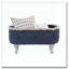 Banc de rangement avec repose-pieds en tissu-893364593