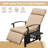 Adjustable Patio Recliner Chair Metal Outdoor Lounge Chair With Flip Table Push Back-1191433334