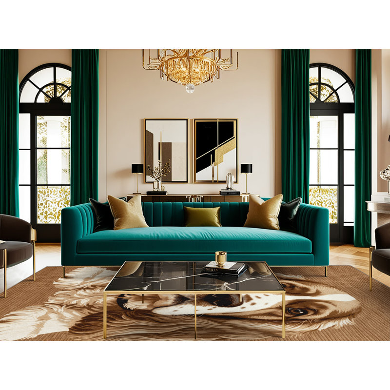  Tapis lavable avec épagneul Springer English, Carré 6 pi