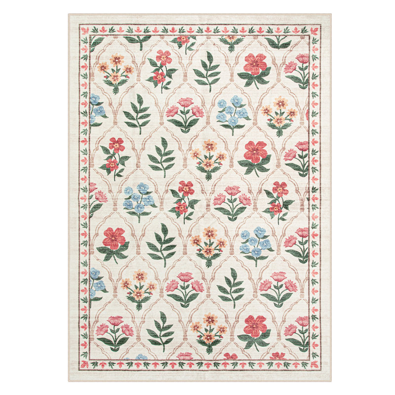 Tapis décoratif antidérapant marocain, Rectangle 5 pi x 7 pi