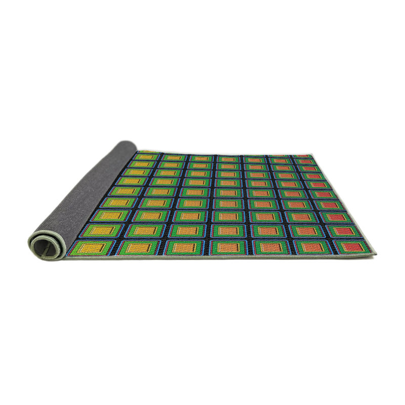 Tapis vert à motif géométrique Saito, Rond 8 pi