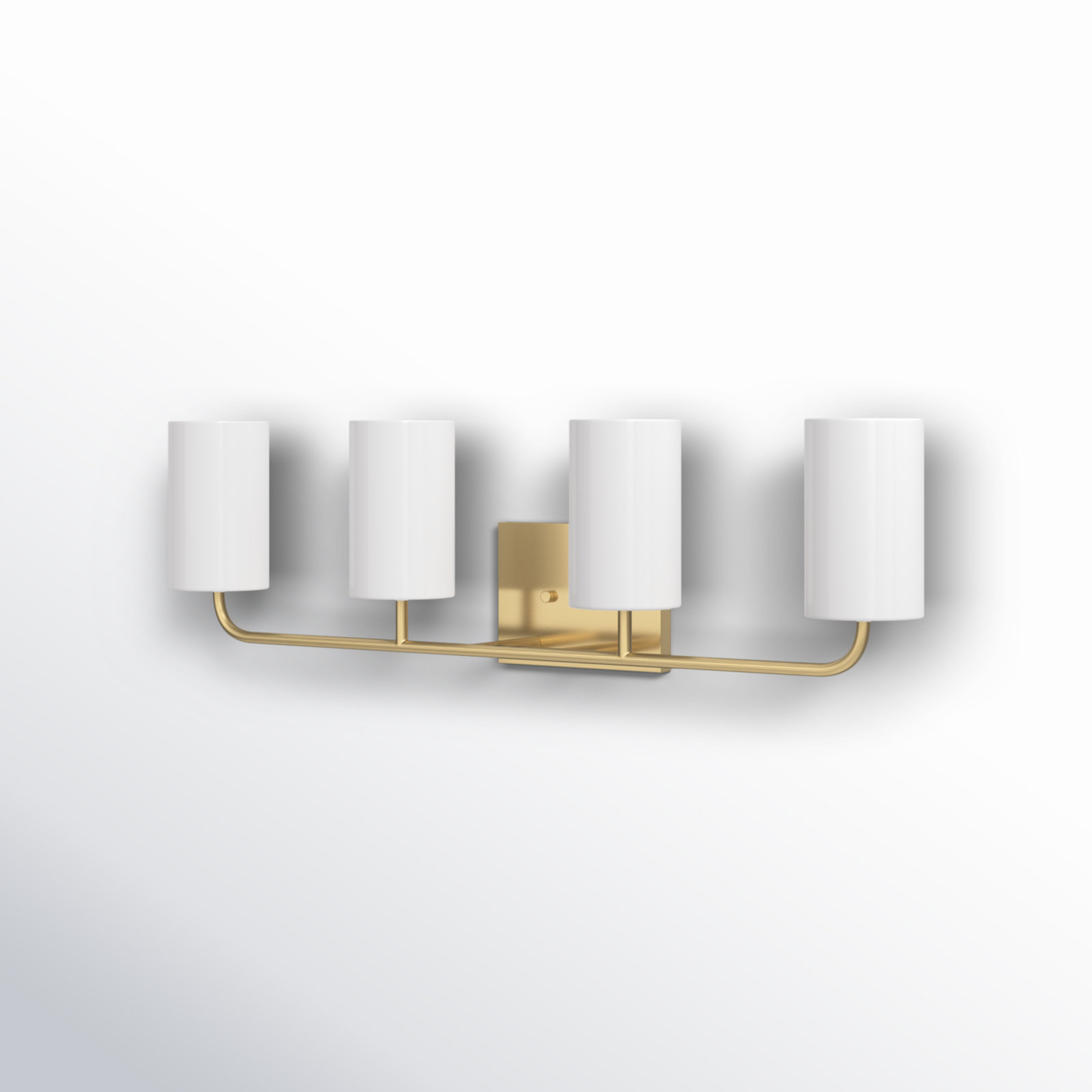 4 Light Dimmable Vanity Light, Satin Bronze, No