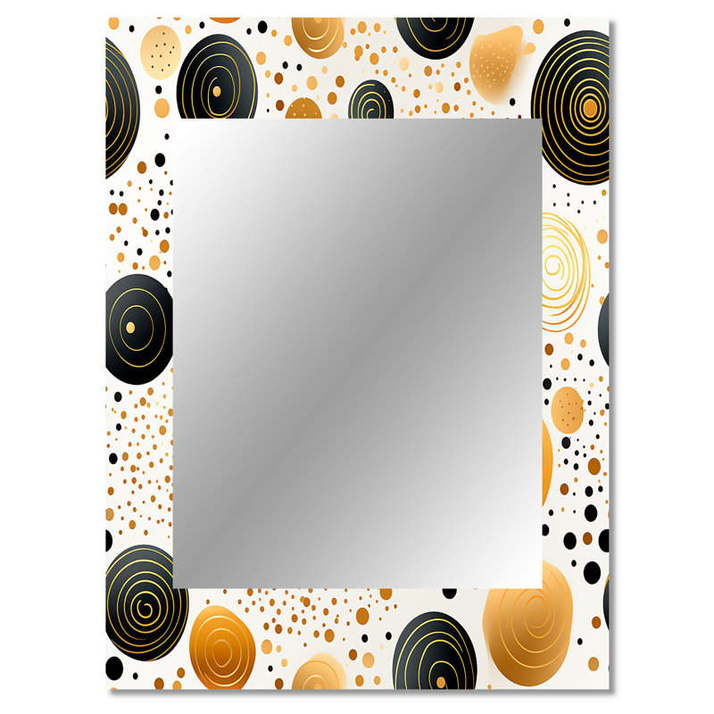 Miroir mural à pois Ibaka, impression graphique, miroir décoratif géométrique Ibaka, 40 po x 30 po